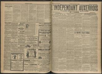 3 vues - L\'Indépendant auxerrois : organe républicain quotidien de l’Yonne, n° 233, vendredi 6 octobre 1911 (ouvre la visionneuse)
