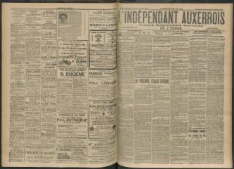 3 vues - L\'Indépendant auxerrois : organe républicain quotidien de l’Yonne, n° 235, dimanche 8 octobre et lundi 9 octobre 1911 (ouvre la visionneuse)