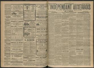 3 vues - L\'Indépendant auxerrois : organe républicain quotidien de l’Yonne, n° 251, vendredi 27 octobre 1911 (ouvre la visionneuse)