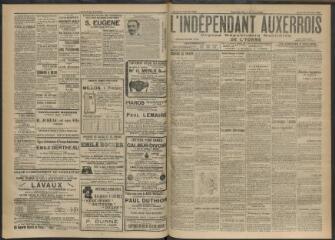 3 vues - L\'Indépendant auxerrois : organe républicain quotidien de l\'Yonne, n° 51, jeudi 29 février 1912 (ouvre la visionneuse)