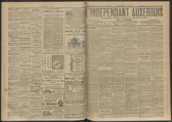 3 vues - L\'Indépendant auxerrois : organe républicain quotidien de l\'Yonne, n° 222, dimanche 22 septembre et lundi 23 septembre 1912 (ouvre la visionneuse)