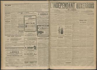 3 vues - L\'Indépendant auxerrois : organe républicain quotidien de l\'Yonne, n° 33, mardi 10 février 1914 (ouvre la visionneuse)