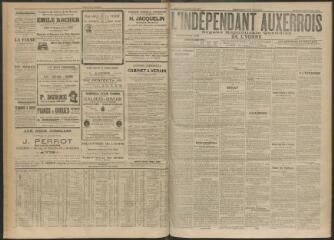 3 vues - L\'Indépendant auxerrois : organe républicain quotidien de l\'Yonne, n° 34, mercredi 11 février 1914 (ouvre la visionneuse)