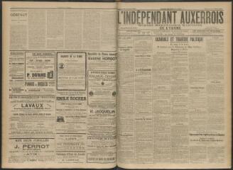 3 vues - L\'Indépendant auxerrois : organe républicain quotidien de l\'Yonne, n° 64, mercredi 18 mars 1914 (ouvre la visionneuse)