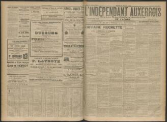 3 vues - L\'Indépendant auxerrois : organe républicain quotidien de l\'Yonne, n° 67, samedi 21 mars 1914 (ouvre la visionneuse)