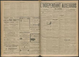3 vues - L\'Indépendant auxerrois : organe républicain quotidien de l\'Yonne, n° 82, mercredi 8 avril 1914 (ouvre la visionneuse)