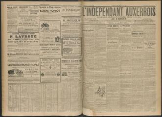 3 vues - L\'Indépendant auxerrois : organe républicain quotidien de l\'Yonne, n° 85, samedi 11 avril 1914 (ouvre la visionneuse)
