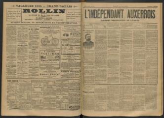 3 vues - L\'Indépendant auxerrois : journal républicain de l\'Yonne, n° 113, samedi 11 août 1894 (ouvre la visionneuse)