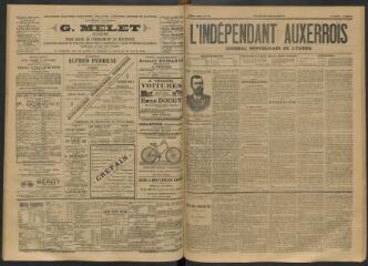 3 vues - L\'Indépendant auxerrois : journal républicain de l\'Yonne, n° 123, mardi 28 août 1894 (ouvre la visionneuse)
