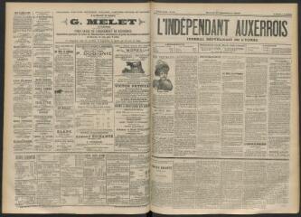 3 vues - L\'Indépendant auxerrois : journal républicain de l\'Yonne, n° 133, samedi 15 septembre 1894 (ouvre la visionneuse)