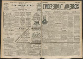 3 vues - L\'Indépendant auxerrois : journal républicain de l\'Yonne, n° 135, mardi 18 septembre 1894 (ouvre la visionneuse)