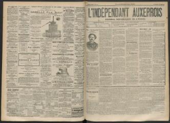 3 vues - L\'Indépendant auxerrois : journal républicain de l\'Yonne, n° 141, samedi 29 septembre 1894 (ouvre la visionneuse)