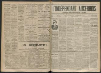 3 vues - L\'Indépendant auxerrois : journal républicain de l\'Yonne, n° 153, samedi 20 octobre 1894 (ouvre la visionneuse)