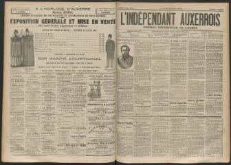 3 vues - L\'Indépendant auxerrois : journal républicain de l\'Yonne, n° 154, lundi 22 octobre 1894 (ouvre la visionneuse)