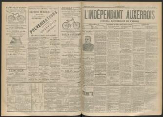 3 vues - L\'Indépendant auxerrois : journal républicain de l\'Yonne, n° 56, mardi 9 avril 1895 (ouvre la visionneuse)