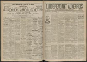 3 vues - L\'Indépendant auxerrois : journal républicain de l\'Yonne, n° 138, lundi 20 juillet 1896 (ouvre la visionneuse)