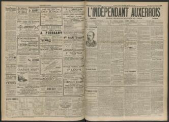 3 vues - L\'Indépendant auxerrois : journal républicain de l\'Yonne, n° 233, mardi 10 novembre 1896 (ouvre la visionneuse)