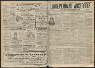 3 vues - L\'Indépendant auxerrois : journal républicain quotidien de l\'Yonne, n° 183, mardi 10 août 1897 (ouvre la visionneuse)