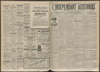 3 vues - L\'Indépendant auxerrois : journal républicain quotidien de l\'Yonne, n° 194, lundi 23 août 1897 (ouvre la visionneuse)