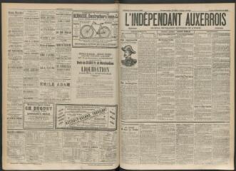 3 vues - L\'Indépendant auxerrois : journal républicain quotidien de l\'Yonne, n° 206, lundi 6 septembre 1897 (ouvre la visionneuse)