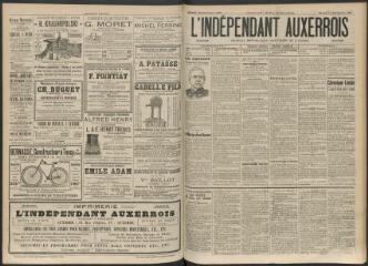 3 vues - L\'Indépendant auxerrois : journal républicain quotidien de l\'Yonne, n° 211, samedi 11 septembre 1897 (ouvre la visionneuse)