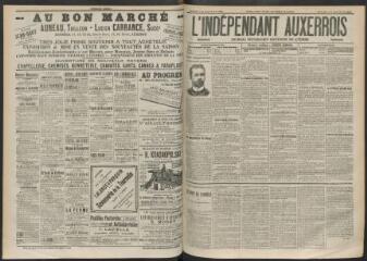 3 vues - L\'Indépendant auxerrois : journal républicain quotidien de l\'Yonne, n° 88, dimanche 17 avril 1898 et lundi 18 avril 1898 (ouvre la visionneuse)