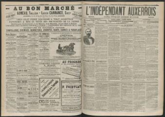 3 vues - L\'Indépendant auxerrois : journal républicain quotidien de l\'Yonne, n° 100, dimanche 1 mai 1898 et lundi 2 mai 1898 (ouvre la visionneuse)