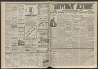 3 vues - L\'Indépendant auxerrois : journal républicain quotidien de l\'Yonne, n° 142, mercredi 22 juin 1898 (ouvre la visionneuse)