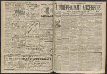 3 vues - L\'Indépendant auxerrois : journal républicain quotidien de l\'Yonne, n° 167, vendredi 22 juillet 1898 (ouvre la visionneuse)