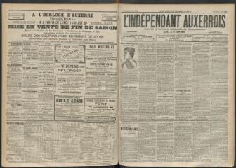 3 vues - L\'Indépendant auxerrois : organe quotidien républicain progressiste de l\'Yonne, n° 167, vendredi 21 juillet 1899 (ouvre la visionneuse)