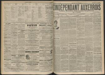 3 vues - L\'Indépendant auxerrois : organe quotidien républicain progressiste de l\'Yonne, n° 176, mercredi 1 août 1900 (ouvre la visionneuse)