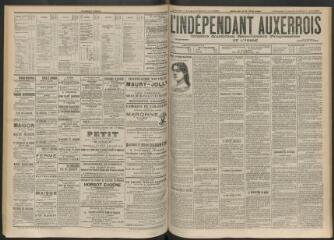 3 vues - L\'Indépendant auxerrois : organe quotidien républicain progressiste de l\'Yonne, n° 180, dimanche 5 août, lundi 6 août et mardi 7 août 1900 (ouvre la visionneuse)
