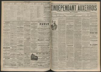 3 vues - L\'Indépendant auxerrois : organe quotidien républicain progressiste de l\'Yonne, n° 187, mercredi 15 août et jeudi 16 août 1900 (ouvre la visionneuse)