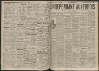 3 vues - L\'Indépendant auxerrois : organe quotidien républicain progressiste de l\'Yonne, n° 190, dimanche 19 août et lundi 20 août 1900 (ouvre la visionneuse)