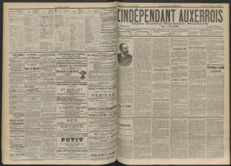 3 vues - L\'Indépendant auxerrois : organe quotidien républicain progressiste de l\'Yonne, n° 201, samedi 1 septembre 1900 (ouvre la visionneuse)