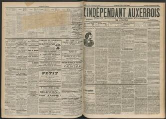 3 vues - L\'Indépendant auxerrois : organe quotidien républicain progressiste de l\'Yonne, n° 225, samedi 29 septembre 1900 (ouvre la visionneuse)