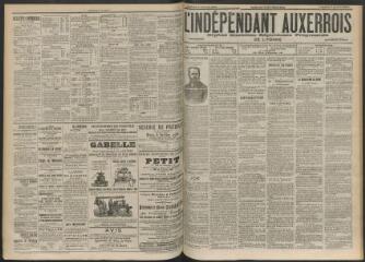 3 vues - L\'Indépendant auxerrois : organe quotidien républicain progressiste de l\'Yonne, n° 230, vendredi 5 octobre 1900 (ouvre la visionneuse)