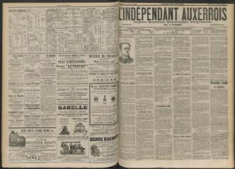 3 vues - L\'Indépendant auxerrois : organe quotidien républicain progressiste de l\'Yonne, n° 233, mardi 9 octobre 1900 (ouvre la visionneuse)