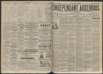 3 vues - L\'Indépendant auxerrois : organe quotidien républicain progressiste de l\'Yonne, n° 237, samedi 13 octobre 1900 (ouvre la visionneuse)