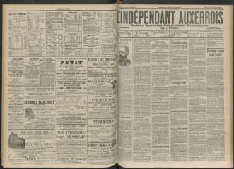 3 vues - L\'Indépendant auxerrois : organe quotidien républicain progressiste de l\'Yonne, n° 245, mardi 23 octobre 1900 (ouvre la visionneuse)