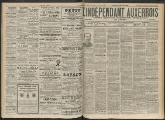 3 vues - L\'Indépendant auxerrois : organe quotidien républicain progressiste de l\'Yonne, n° 255, dimanche 4 novembre et lundi 5 novembre 1900 (ouvre la visionneuse)