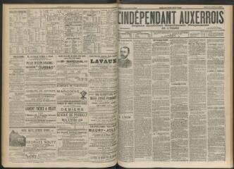 3 vues - L\'Indépendant auxerrois : organe quotidien républicain progressiste de l\'Yonne, n° 256, mardi 6 novembre 1900 (ouvre la visionneuse)