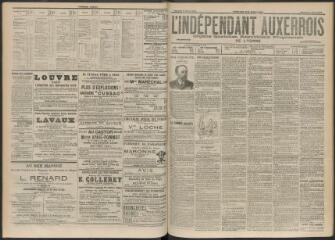 3 vues - L\'Indépendant auxerrois : organe quotidien républicain progressiste de l\'Yonne, n° 57, samedi 9 mars 1901 (ouvre la visionneuse)