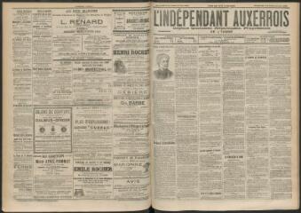 3 vues - L\'Indépendant auxerrois : organe quotidien républicain progressiste de l\'Yonne, n° 133, dimanche 9 juin et lundi 10 juin 1901 (ouvre la visionneuse)