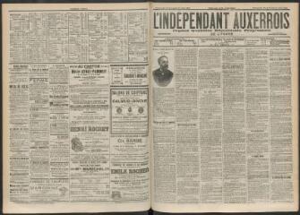 3 vues - L\'Indépendant auxerrois : organe quotidien républicain progressiste de l\'Yonne, n° 145, dimanche 23 juin et lundi 24 juin 1901 (ouvre la visionneuse)