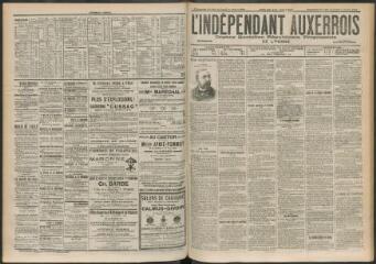 3 vues - L\'Indépendant auxerrois : organe quotidien républicain progressiste de l\'Yonne, n° 151, dimanche 30 juin et lundi 1 juillet 1901 (ouvre la visionneuse)
