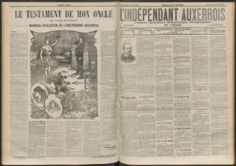 3 vues - L\'Indépendant auxerrois : organe quotidien républicain progressiste de l\'Yonne, n° 187, mercredi 14 août 1901 (ouvre la visionneuse)