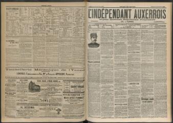3 vues - L\'Indépendant auxerrois : organe quotidien républicain progressiste de l\'Yonne, n° 209, mardi 10 septembre 1901 (ouvre la visionneuse)