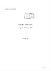 1820 Ko - Ordre du jour de la séance du 12 février 2009 (ouvre la visionneuse)
