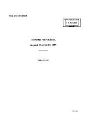 1906 Ko - Ordre du jour de la séance du 19 novembre 2009 (ouvre la visionneuse)